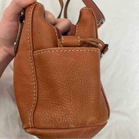 Vintage Y2K Fossil Leather Shoulder Bag Tan - Picture 8 of 12